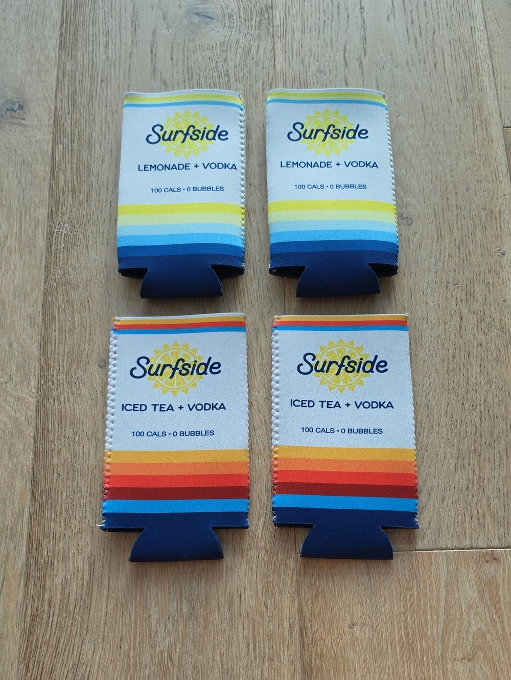 NWOT Surfside 24oz REVERSIBLE Can Coolers (Set of 4)